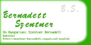 bernadett szentner business card